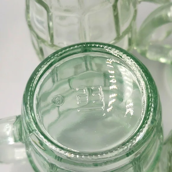 Lot of 6 Vintage 8 oz. Root Beer Barrel Mug Light Green Glass - Picture 7 of 10